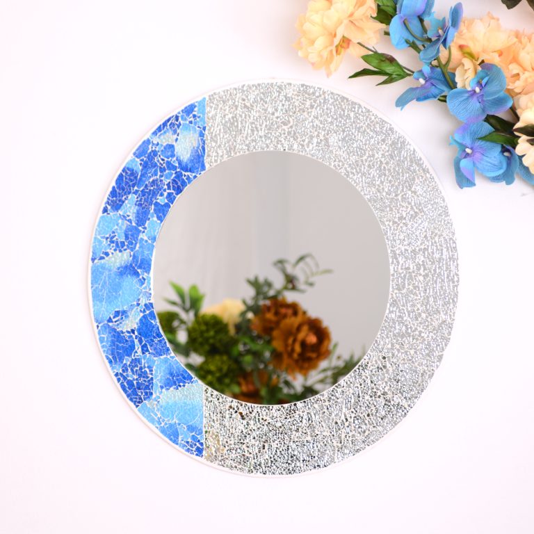 miroir rond demi (craquelé)