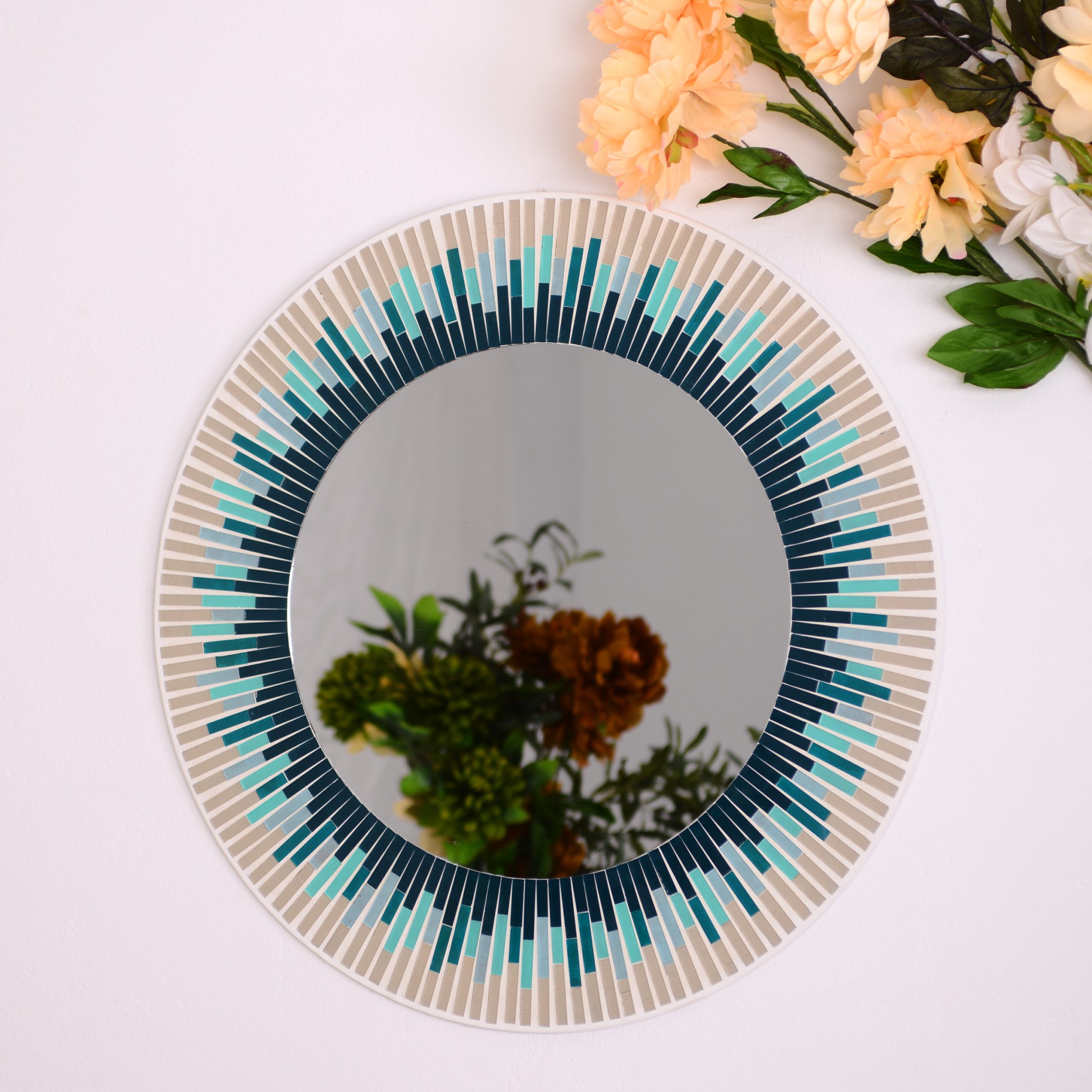 miroir rond illusion (mosaique)