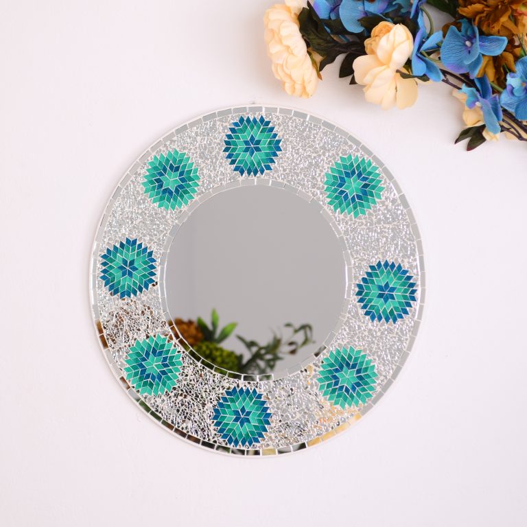 miroir rond arabesque (craquelé)