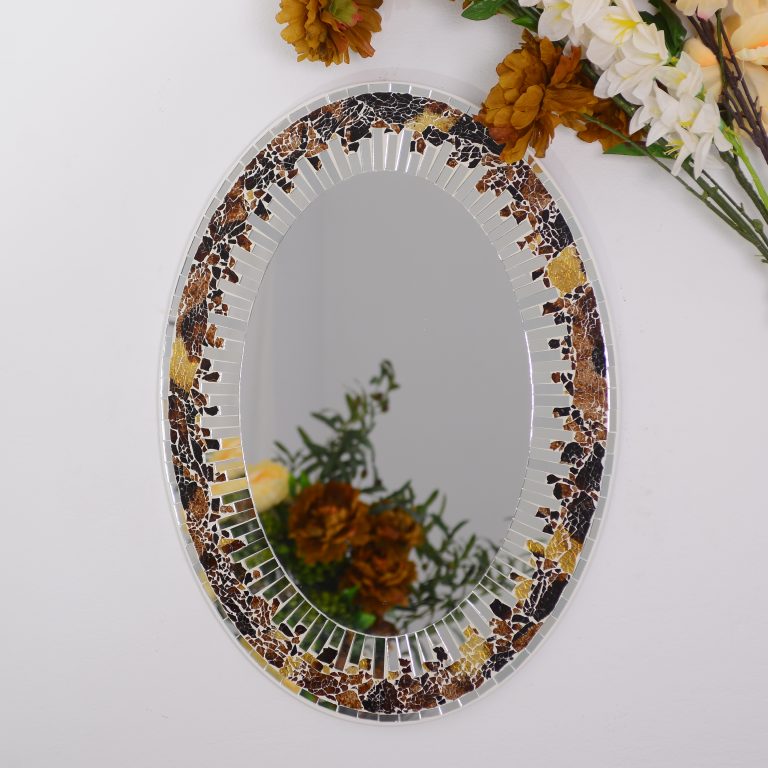miroir ovale soleil (craquelé)