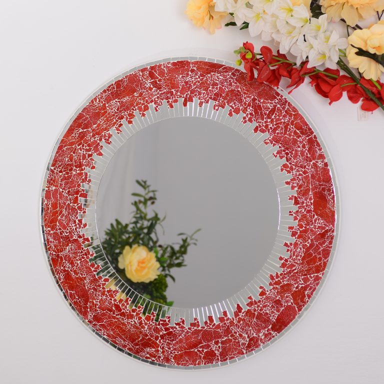 miroir rond soleil (craquelé)