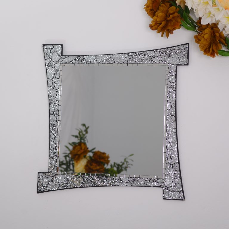 miroir carré 4 coins (craquelé)